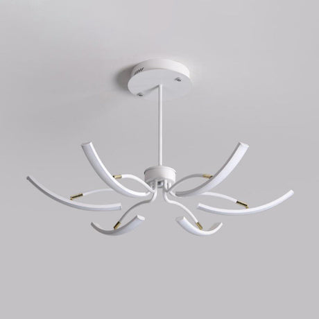 Modern Acrylic Sputnik Chandelier Light Fixture - 6/10 Lights Warm/White Pendant Lighting White