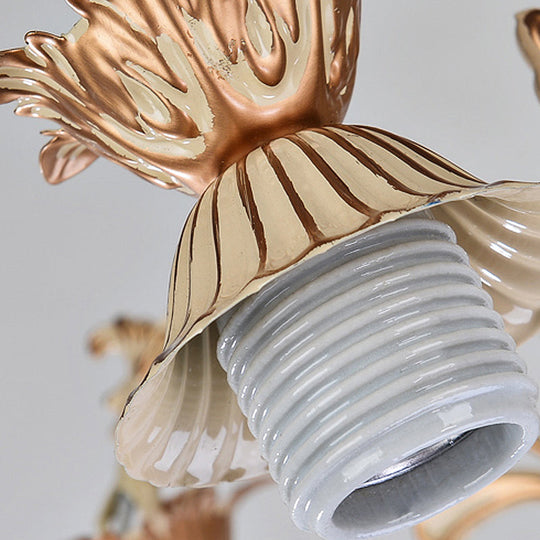 Baroque Conical Chandelier - 9/11 Lights Cut Glass With White & Gold Finish