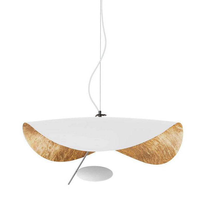 Modern Metal Geometric Pendant Light Kit - 16/23.5 Wide 1 White/Black Down Lighting For Living Room