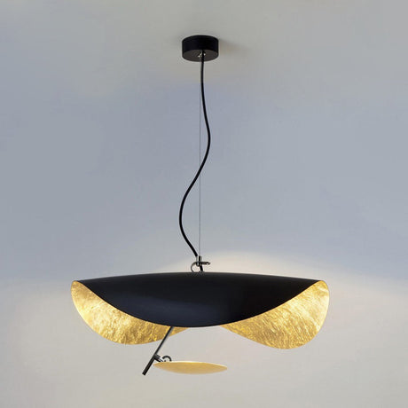 Modern Metal Geometric Pendant Light Kit - 16’’/23.5’’ Wide White/Black Down Lighting For