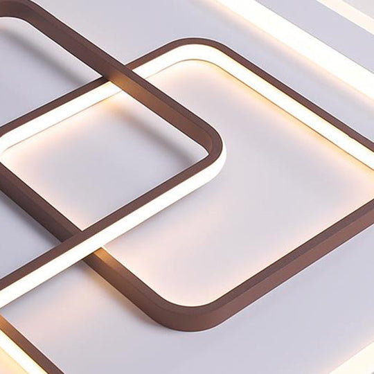 Minimalist Rectangle Led Ceiling Light: Acrylic Flush Mount For Living Room