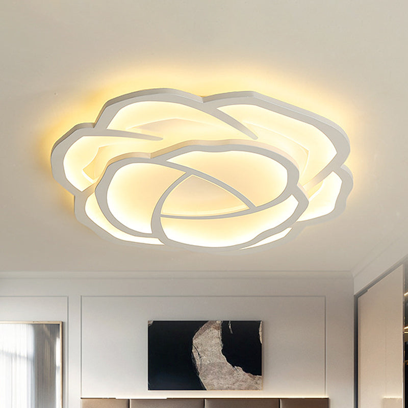 16.5’/20.5’ Acrylic Flush Mount Led Flower Ceiling Lamp - Modern Style White/Warm Light
