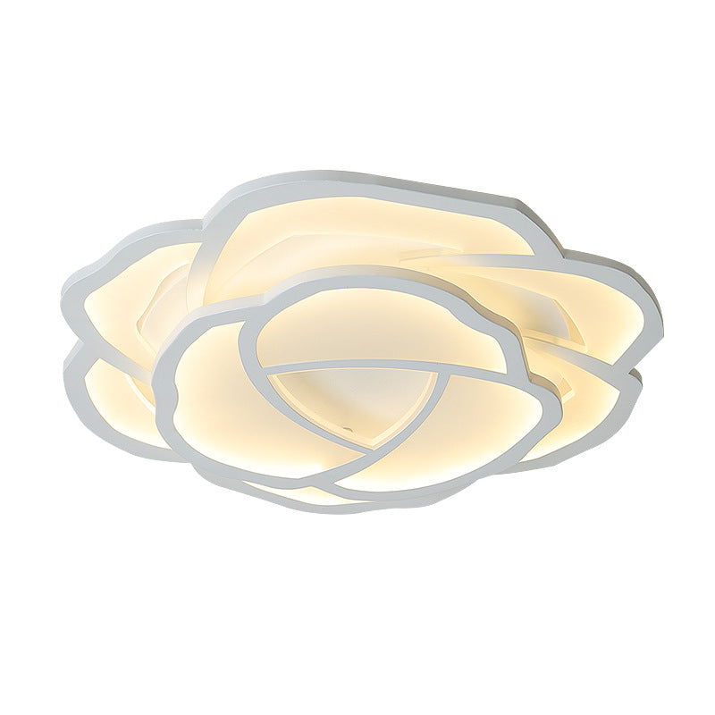 16.5’/20.5’ Acrylic Flush Mount Led Flower Ceiling Lamp - Modern Style White/Warm Light