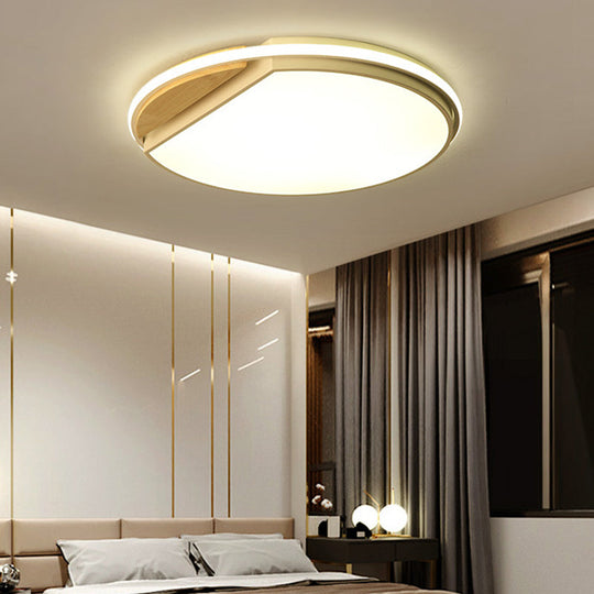 Circular Flush Mount Led Ceiling Light Fixture - Modern Acrylic Design 16.5 Wide White/3 Color White