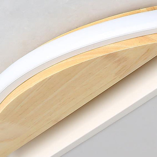 Circular Flush Mount Led Ceiling Light Fixture - Modern Acrylic Design 16.5 Wide White/3 Color