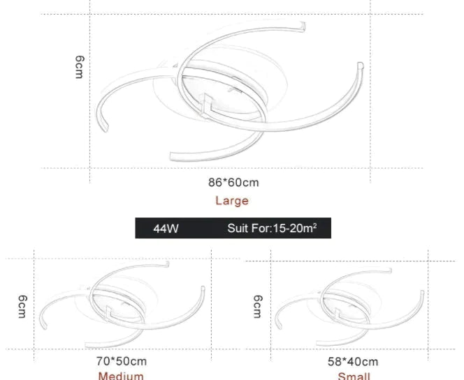 New Dimming Ceiling Lights For Living Study Room Bedroom Home Dec Plafond Iron Shape Modern Led Lamp