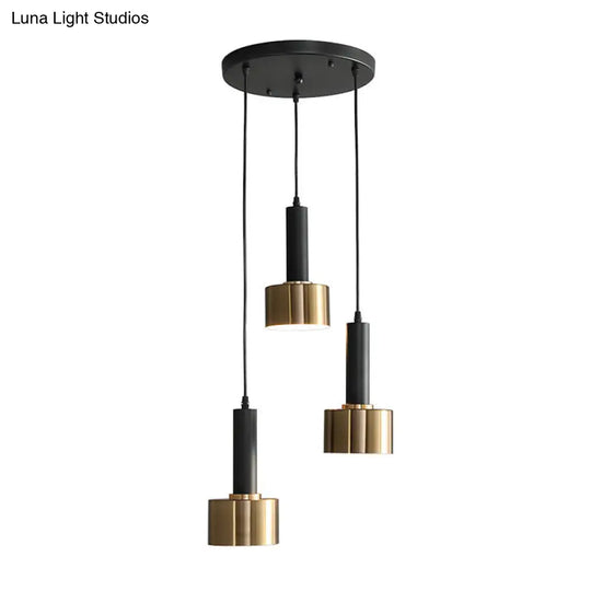 Metallic Brass Grenade Shape Ceiling Light Fixture - Simplicity 3 Heads