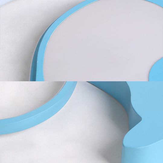 Blue Animal Baby Squirrel Led Ceiling Lamp For Child’s Bedroom