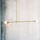 31.5/39 Exposed Chandelier Lamp - Modern Metal Design 2 Head Black/Gold Indoor Hanging Lighting Gold