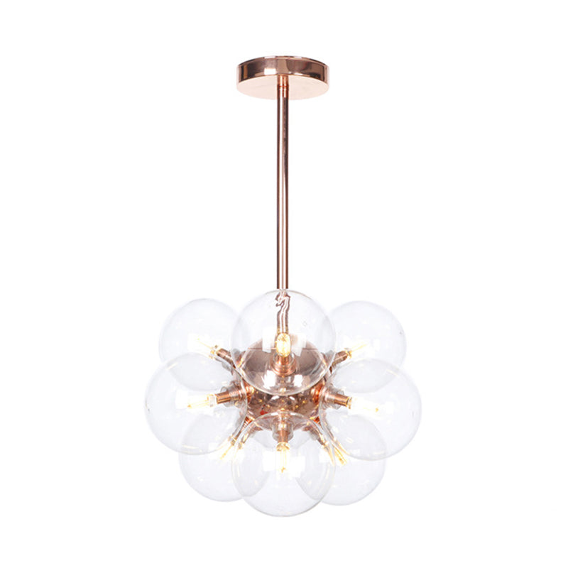 Sleek Copper Ceiling Mounted Globe Semi Flush Light With Minimalist White/Green/Blue Glass – 9