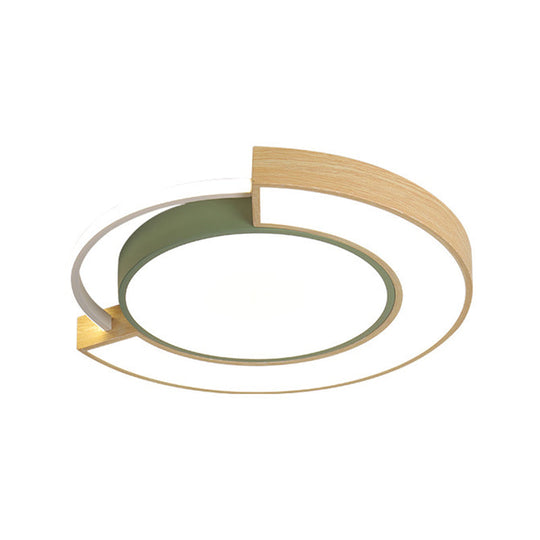 Modern Acrylic Led Flush Mount Light - Grey/Green 16.5’/20.5’ Diameter White/Warm Available