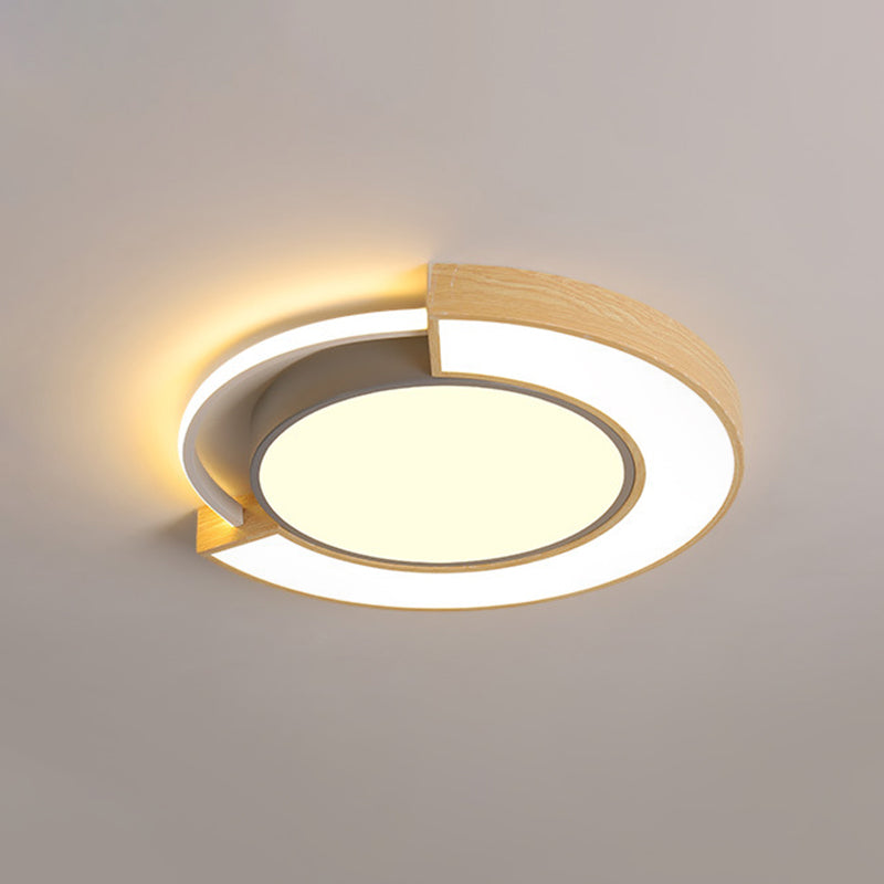 Modern Acrylic Led Flush Mount Light - Grey/Green 16.5/20.5 Diameter White/Warm Available