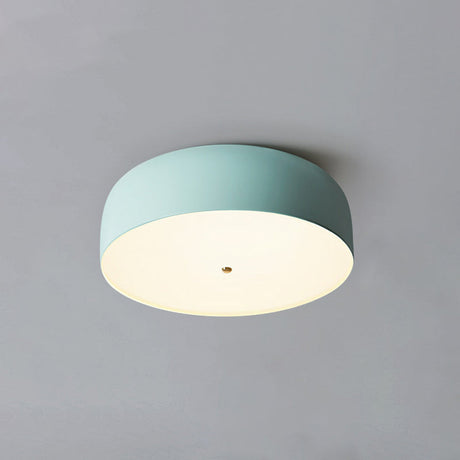 Modern Blue Led Flush Mount Ceiling Light Fixture For Kitchen - 14’/19’ Wide