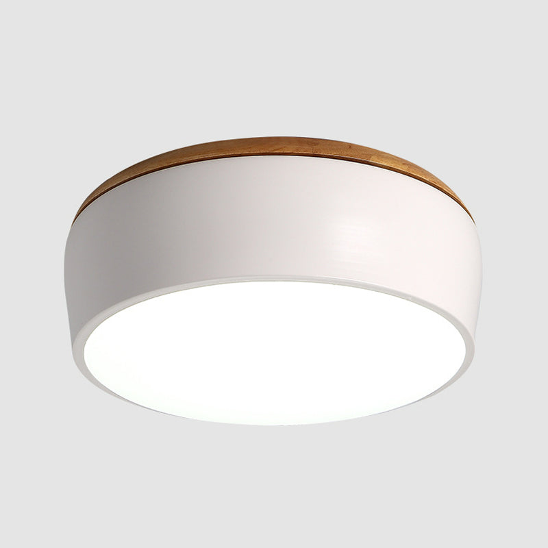 Modern Metal Led Ceiling Mounted Lamp With Flush Mount Design Multiple Colors And Recessed Diffuser