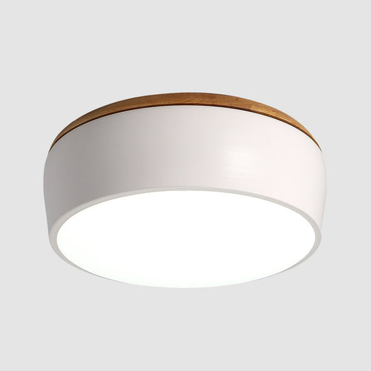 Modern Metal Led Ceiling Mounted Lamp With Flush Mount Design Multiple Colors And Recessed Diffuser