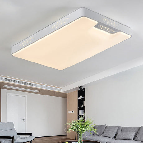 20/41 Wide White Square/Rectangle Led Flush Mount Modern Ceiling Lamp Metal / 41