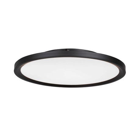 Modern Led Flush Mount Light With Metal Shade And Acrylic Diffuser In White/Warm 16/19.5 Diameter