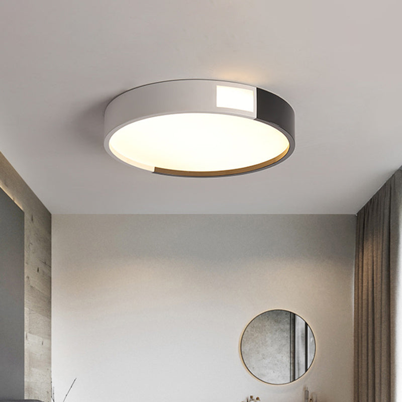 Round Led Ceiling Light Fixture In Black/White Sizes 16-23.5 For Modern Bedrooms Black-White / 16