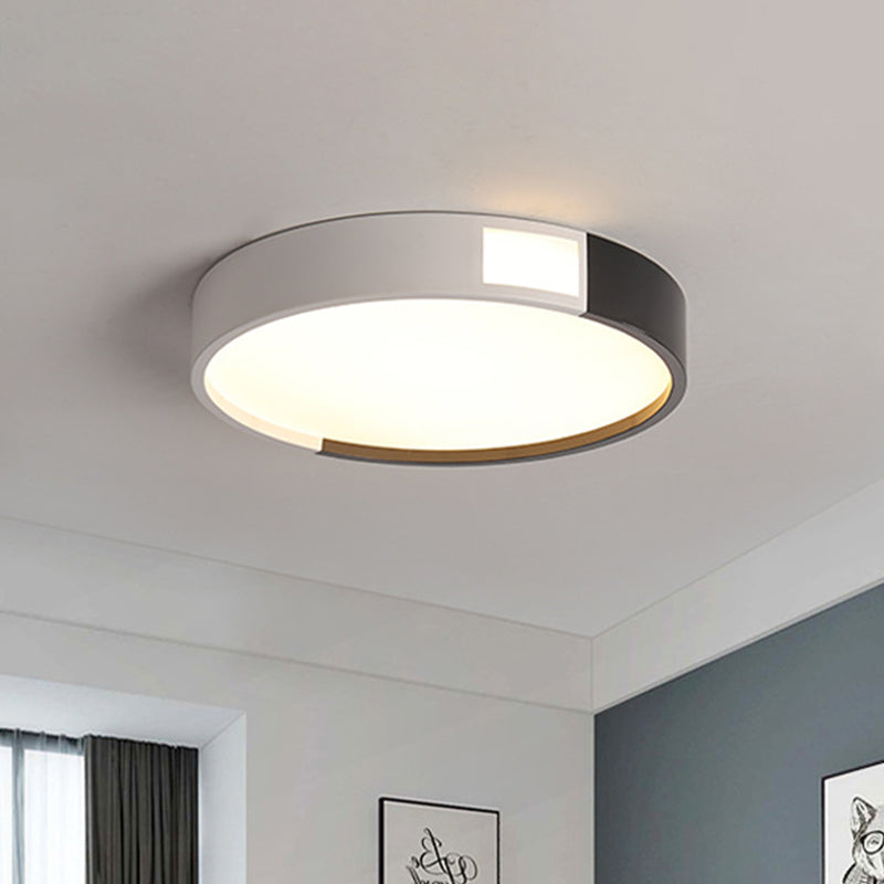 Round Led Ceiling Light Fixture In Black/White Sizes 16-23.5 For Modern Bedrooms
