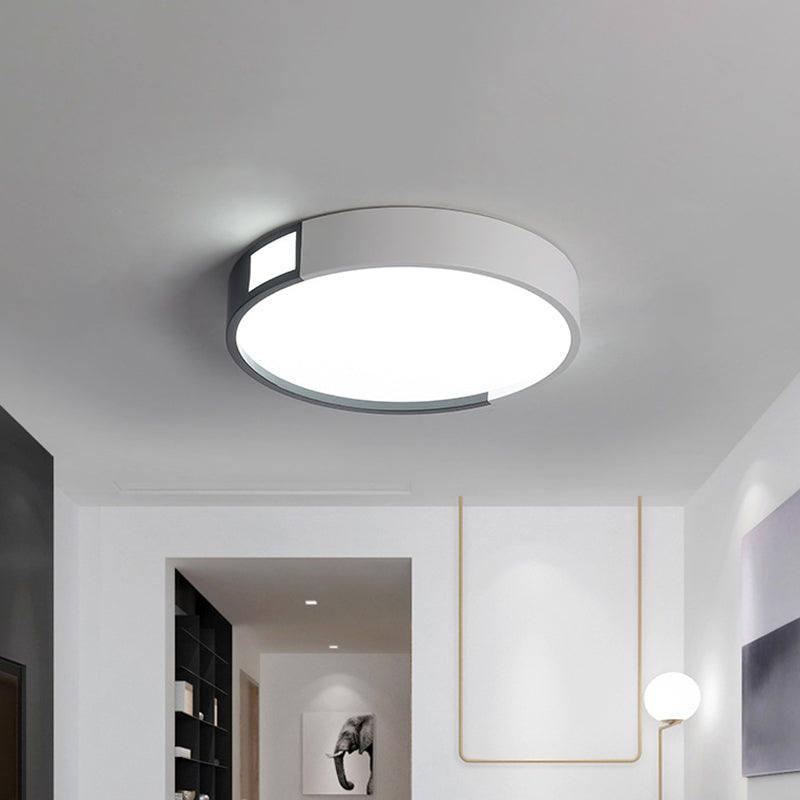 Round Led Ceiling Light Fixture In Black/White Sizes 16’ - 23.5’ For Modern Bedrooms