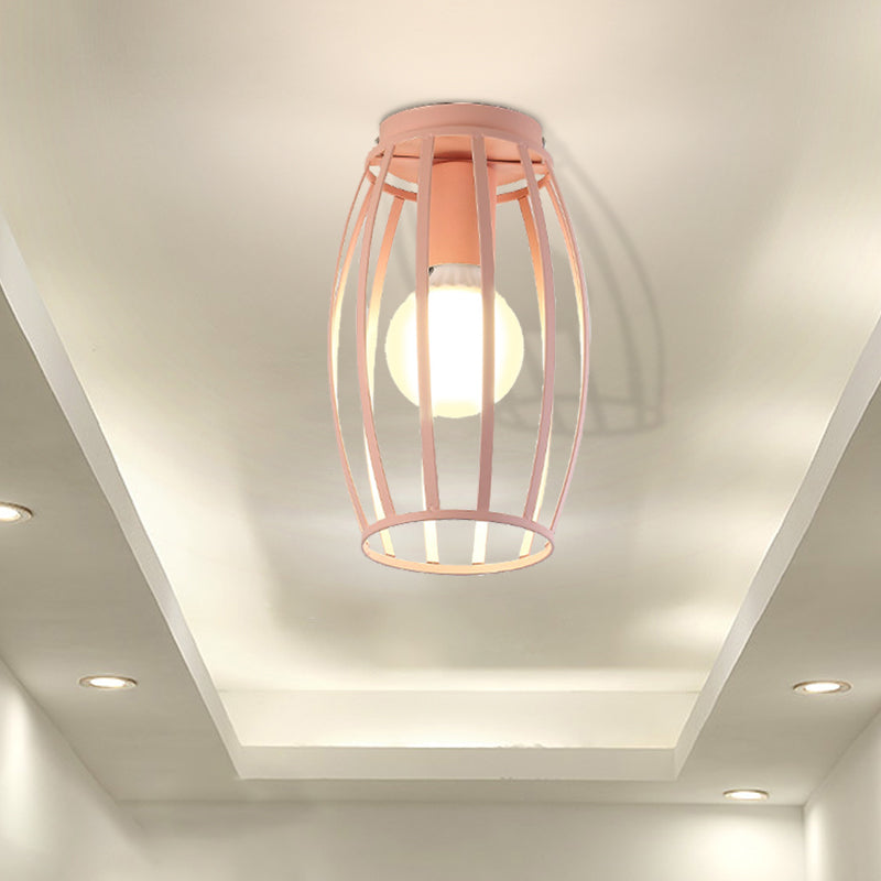 Nordic Metal Ceiling Mount Lamp | Oval Flush Light 1 Corridor Lighting -