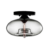 Modernist Glass Flush Ceiling Light Fixture - Oblong Shape 1 Sky Blue/Amber/Smoke Gray/Coffee 11