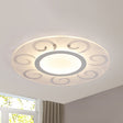 Modern Acrylic Led Flushmount Ceiling Light For Living Room - Ultra Thin Design In Multiple Widths