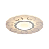 Modern Acrylic Led Flushmount Ceiling Light For Living Room - Ultra Thin Design In Multiple Widths