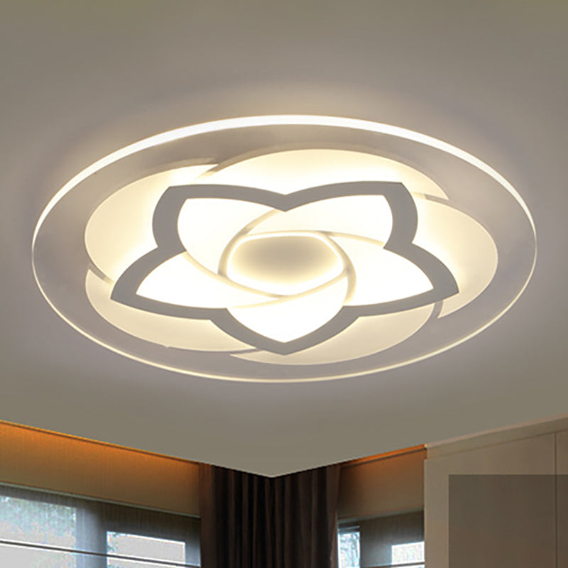 Flower Flush Light Modern Acrylic Ultra Thin Led Ceiling - Ideal For Bedroom 16’/19.5’/23.5’/29.5’ W