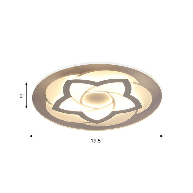 Flower Flush Light Modern Acrylic Ultra Thin Led Ceiling - Ideal For Bedroom 16’/19.5’/23.5’/29.5’ W
