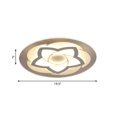 Flower Flush Light Modern Acrylic Ultra Thin Led Ceiling - Ideal For Bedroom 16/19.5/23.5/29.5 W