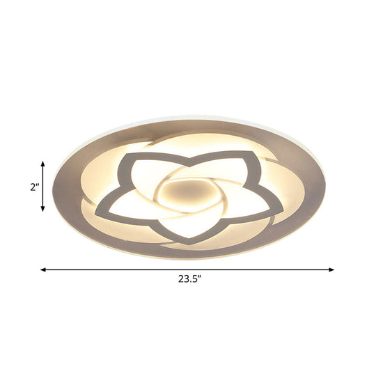 Flower Flush Light Modern Acrylic Ultra Thin Led Ceiling - Ideal For Bedroom 16/19.5/23.5/29.5 W