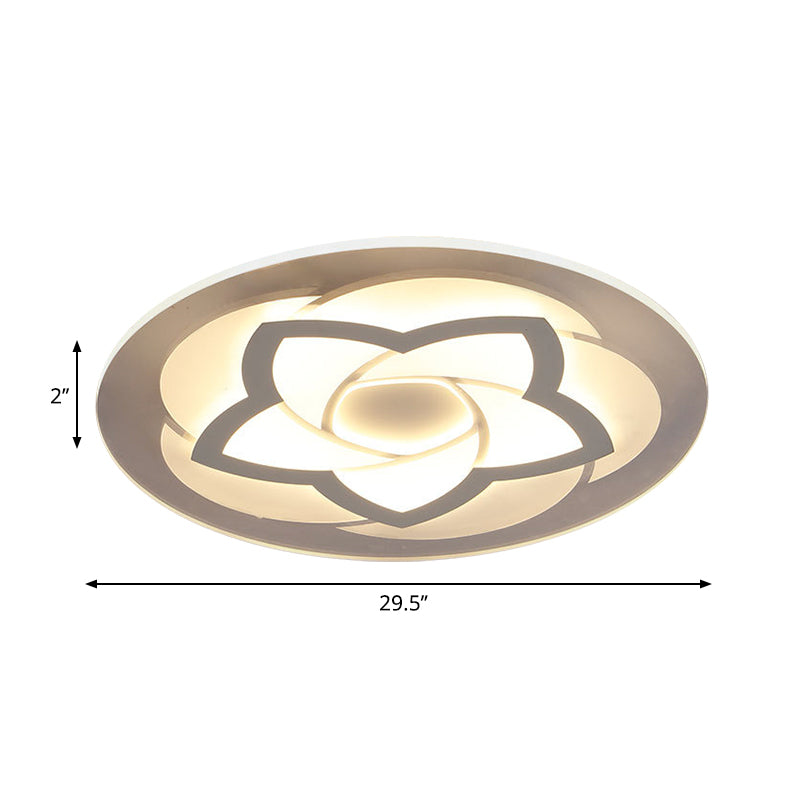 Flower Flush Light Modern Acrylic Ultra Thin Led Ceiling - Ideal For Bedroom 16/19.5/23.5/29.5 W