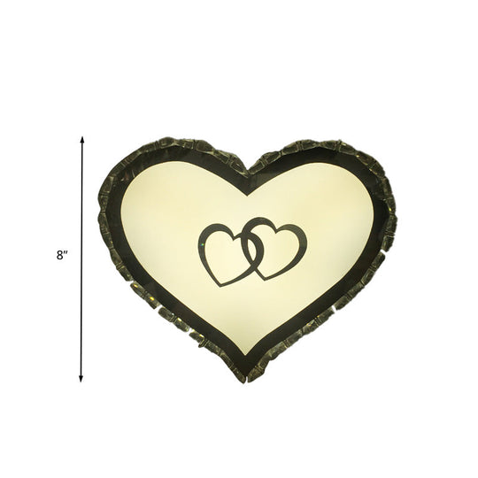 Led Bedroom Wall Sconce With Heart-Shaped Crystal Shade In Warm/White Light - Simple & Chic Lighting