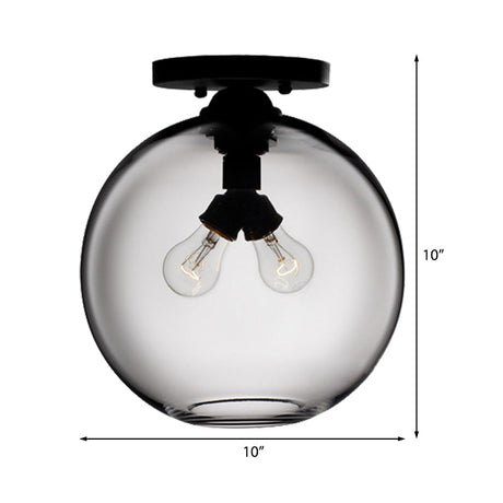 Modern 2-Head Flushmount Ceiling Lamp With Colorful Glass Shades - Global Mounted Light

Or

Global
