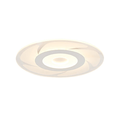 Super Thin Acrylic Windmill Flush Lamp - Modern Style Led Ceiling Mount Light (White/Warm/Inner Warm