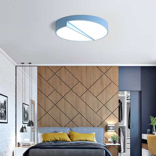 Stylish Half - Round Led Flush Ceiling Light For Dining Room - Macaron Loft Design