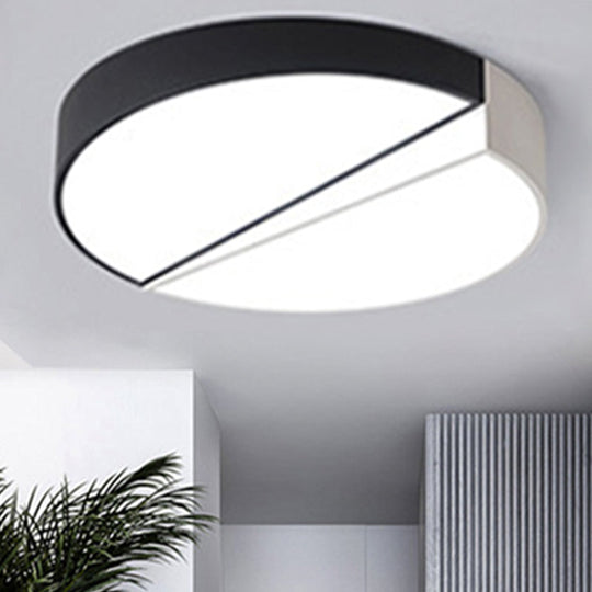 Stylish Half-Round Led Flush Ceiling Light For Dining Room - Macaron Loft Design