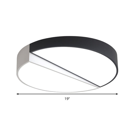 Stylish Half - Round Led Flush Ceiling Light For Dining Room - Macaron Loft Design