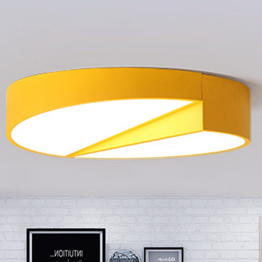 Stylish Half - Round Led Flush Ceiling Light For Dining Room - Macaron Loft Design