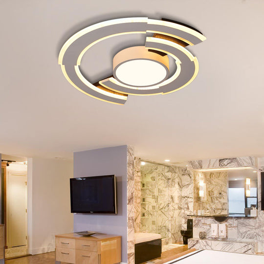 Modern Acrylic Flush Mount Ceiling Lights - Traverse Lighting Fixture (16’ / 19.5’ 23.5’) In