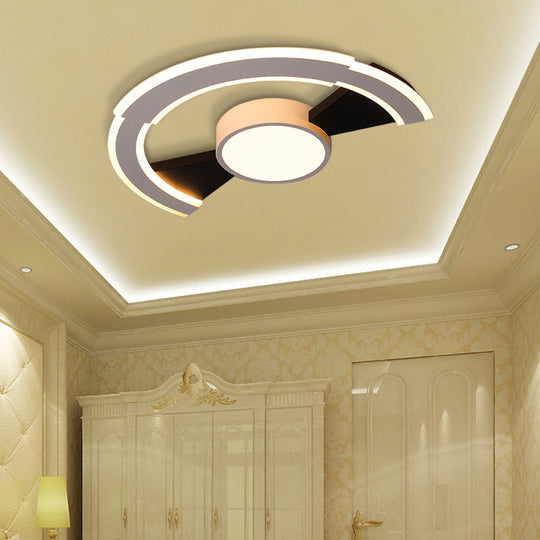 Modern Acrylic Flush Mount Ceiling Lights - Traverse Lighting Fixture (16 / 19.5 23.5) In Warm/White