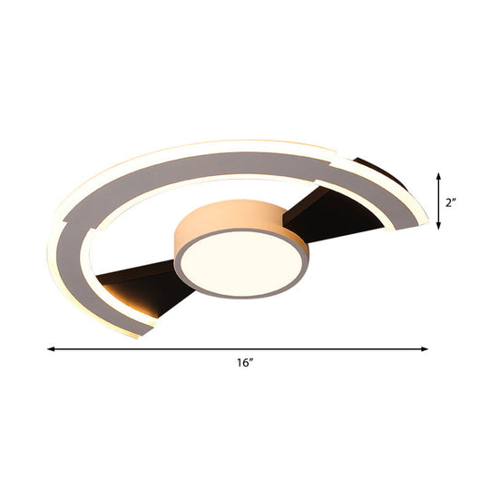 Modern Acrylic Flush Mount Ceiling Lights - Traverse Lighting Fixture (16 / 19.5 23.5) In Warm/White