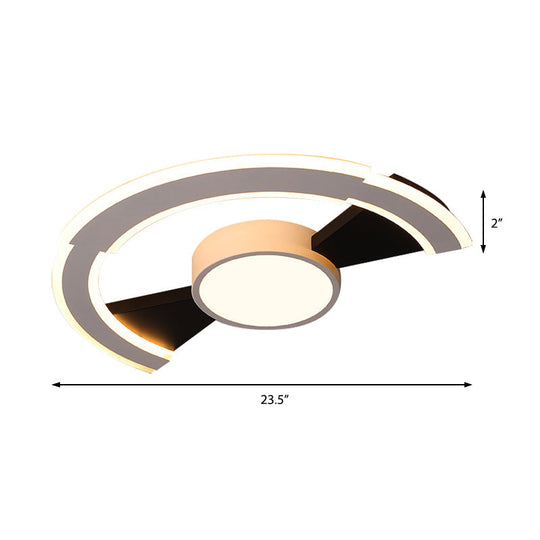 Modern Acrylic Flush Mount Ceiling Lights - Traverse Lighting Fixture (16’ / 19.5’ 23.5’) In