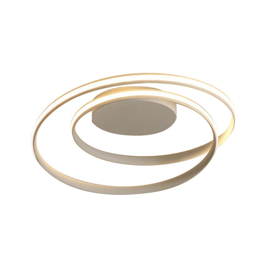 Modern Circle Ceiling Lights - White/Black Flush Mount Fixtures Indoor Lighting (18’/23.5’)