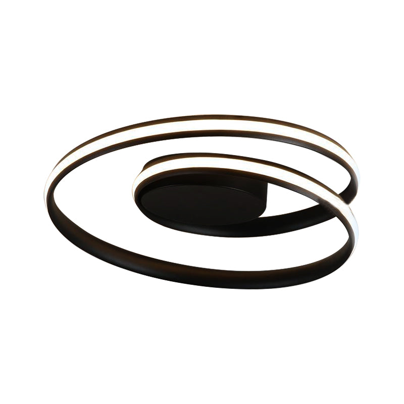 Modern Circle Ceiling Lights - White/Black Flush Mount Fixtures Indoor Lighting (18’/23.5’)