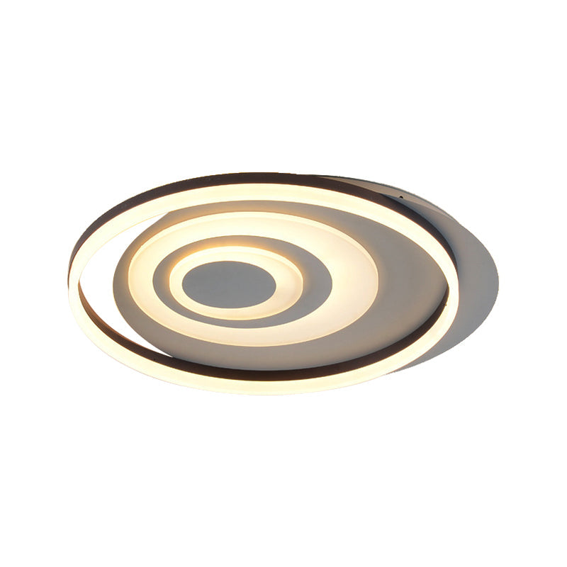 Modern Flushmount Led Ceiling Light In White - Ideal For Living Room