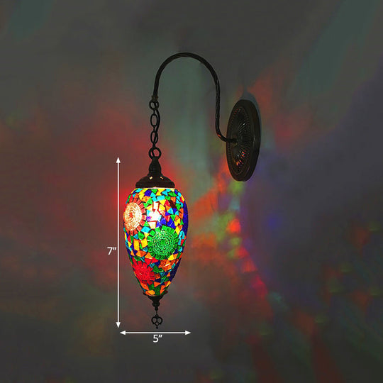 Cut Glass Teardrop Wall Sconce: Warm Traditional Lighting For Living Room