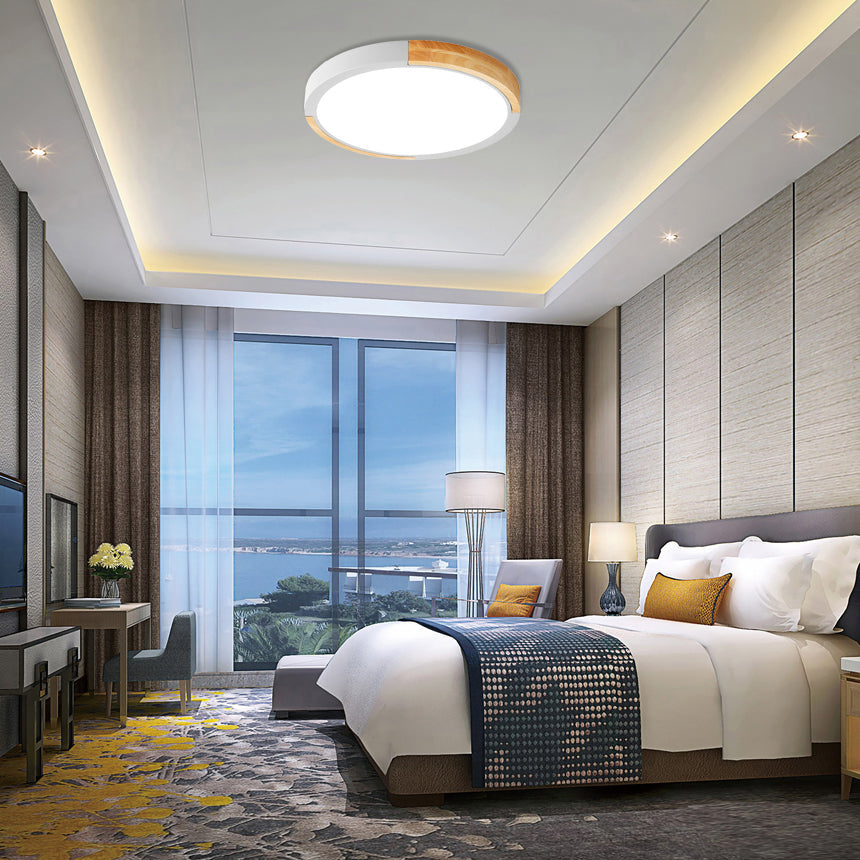 Nordic Style Led Ceiling Flush Mount Lighting With Acrylic Shade