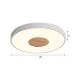 Nordic Iron Round Flush Mount Ceiling Light - 1 Head Pink/Blue/White Lighting Fixture For Bedroom